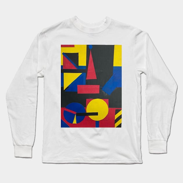 Game of Geometric Shapes Long Sleeve T-Shirt by Wear A Tee Shirt 